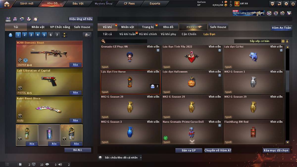 shop acc cf uy tin gia re